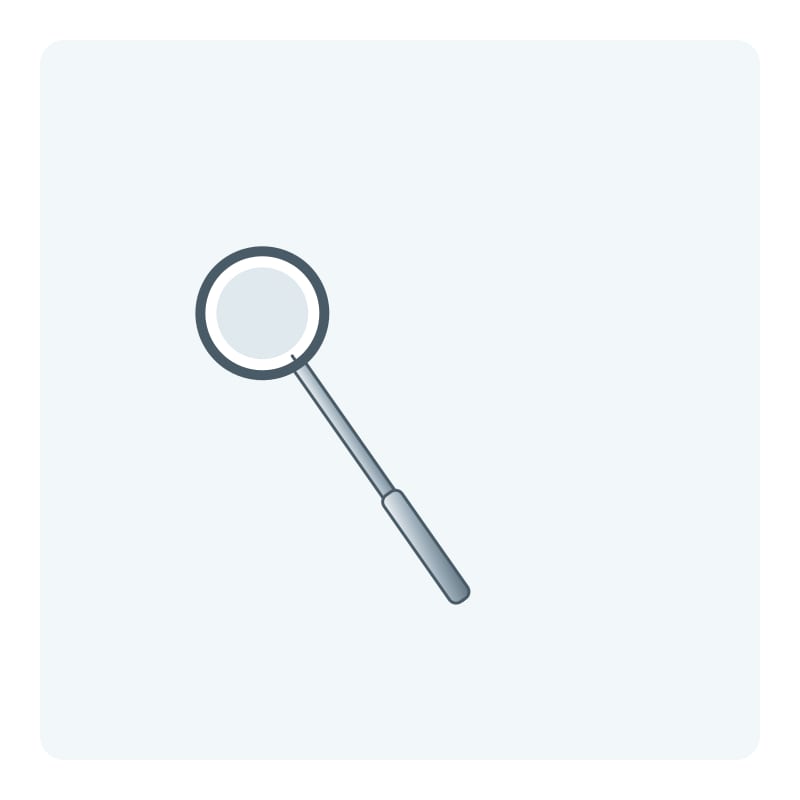 Illustration of a dental mouth mirror
