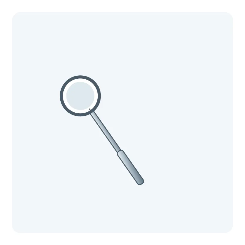 Illustration of a dental mouth mirror